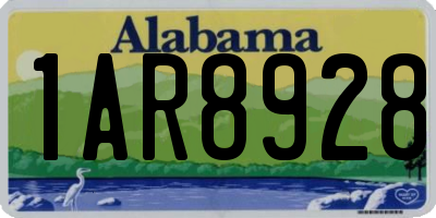 AL license plate 1AR8928
