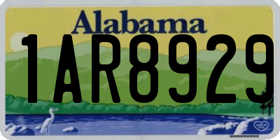 AL license plate 1AR8929