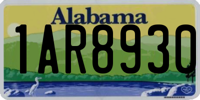 AL license plate 1AR8930