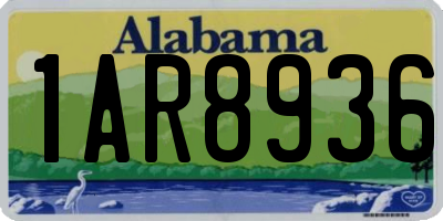 AL license plate 1AR8936