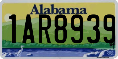 AL license plate 1AR8939