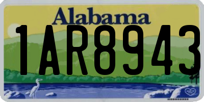AL license plate 1AR8943