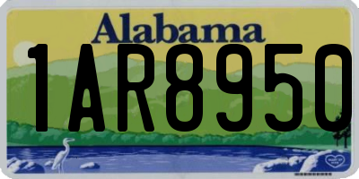 AL license plate 1AR8950