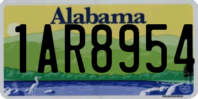 AL license plate 1AR8954