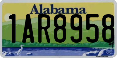 AL license plate 1AR8958
