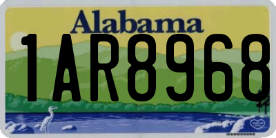 AL license plate 1AR8968