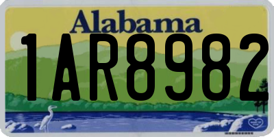AL license plate 1AR8982