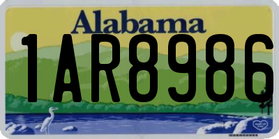 AL license plate 1AR8986