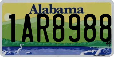 AL license plate 1AR8988