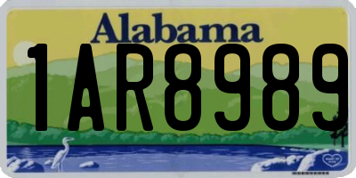 AL license plate 1AR8989
