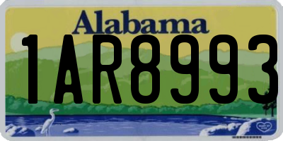 AL license plate 1AR8993