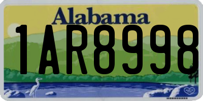 AL license plate 1AR8998