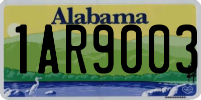 AL license plate 1AR9003