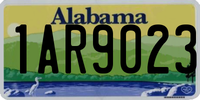 AL license plate 1AR9023