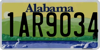 AL license plate 1AR9034