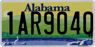 AL license plate 1AR9040