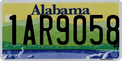 AL license plate 1AR9058