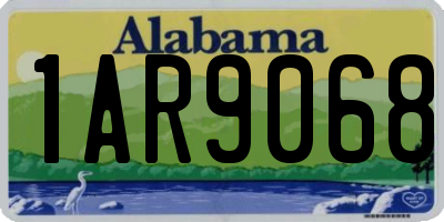 AL license plate 1AR9068