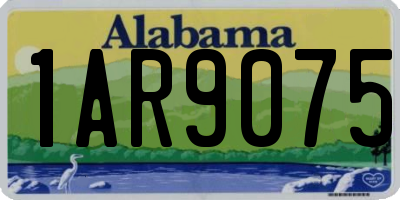 AL license plate 1AR9075