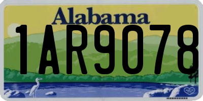 AL license plate 1AR9078