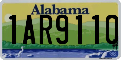 AL license plate 1AR9110