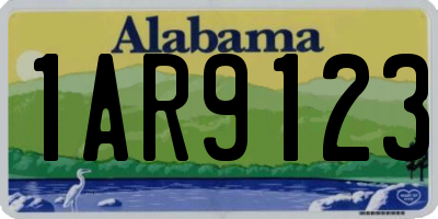 AL license plate 1AR9123