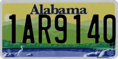 AL license plate 1AR9140