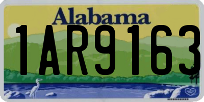 AL license plate 1AR9163