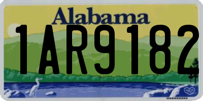 AL license plate 1AR9182