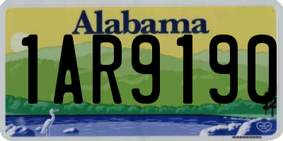 AL license plate 1AR9190