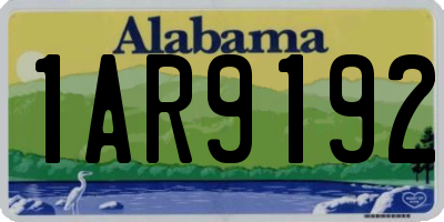 AL license plate 1AR9192