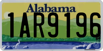 AL license plate 1AR9196