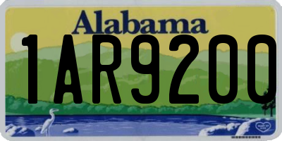 AL license plate 1AR9200