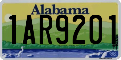 AL license plate 1AR9201