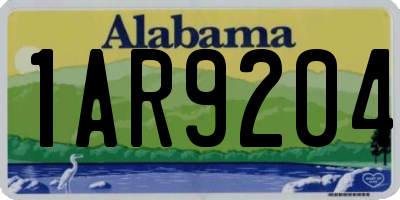 AL license plate 1AR9204
