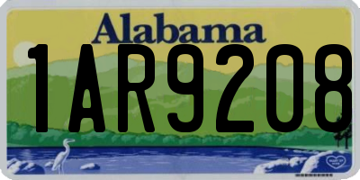 AL license plate 1AR9208