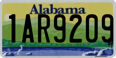 AL license plate 1AR9209