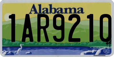 AL license plate 1AR9210