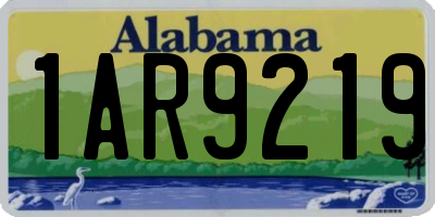 AL license plate 1AR9219