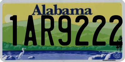 AL license plate 1AR9222