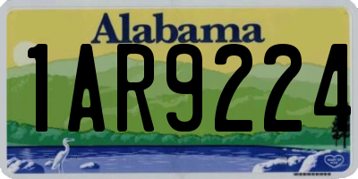 AL license plate 1AR9224