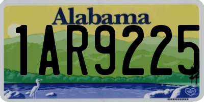 AL license plate 1AR9225
