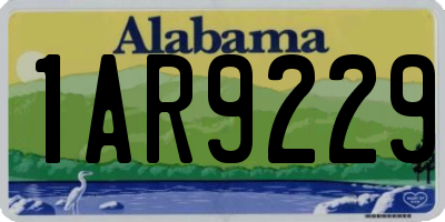 AL license plate 1AR9229