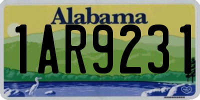 AL license plate 1AR9231