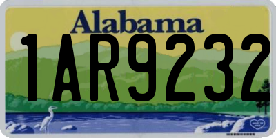 AL license plate 1AR9232