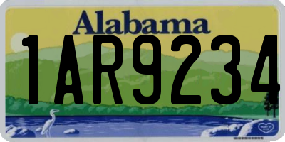 AL license plate 1AR9234