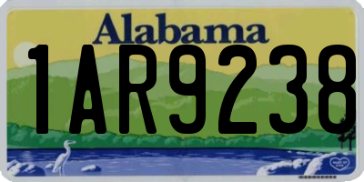 AL license plate 1AR9238
