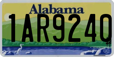 AL license plate 1AR9240