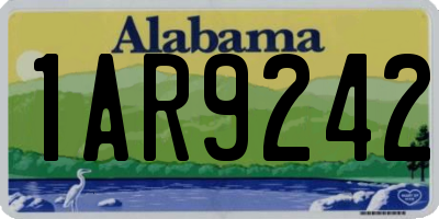 AL license plate 1AR9242