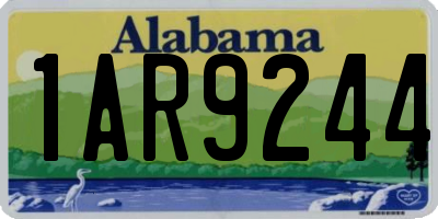 AL license plate 1AR9244